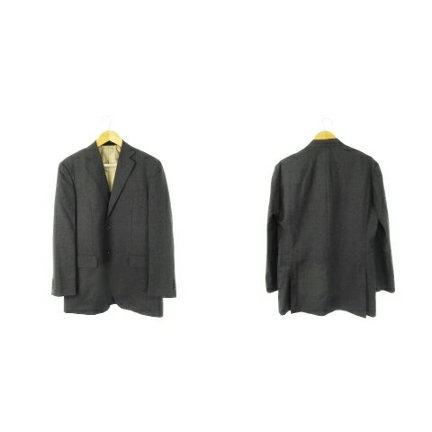 【中古】ヴァレンティノ ガラヴァーニ VALENTINO GARAVANI TISSUS シングルスーツ セットアップ テーラードジャケット スラックスパンツ 背抜き ストライプ グレー /CK1 ■GY12 メンズ 【ベクトル 古着】 250602