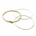 【中古】アンクライン ANNE KLEIN バングル 3個 セット ブレスレット アクセサリー ラインストーン ゴールド色 ■GY18 /MQ レディース 【ベ...