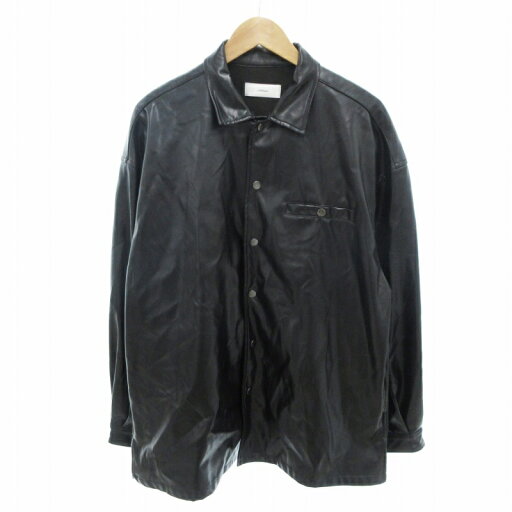 【中古】アドラー ADRER レザージャケット ステンカラー フェイクレザー L 黒 ブラック /HO ■GY18 メンズ 【ベクトル 古着】 250602 【中古】アドラー ADRER レザージャケット ステンカラー フェイクレザー L 黒 ブラック /HO ■GY18 メンズ 【ベクトル 古着】 250602