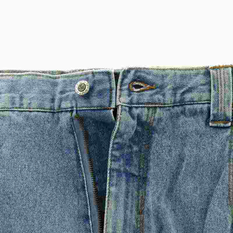 【中古】ニンフブルジン nyfvuljen デニムパンツ バギーパンツ ジーンズ ワイド ジップフライ 大きいサイズ W40 L34 青 ブルー /XZ ■GY99 メンズ 【ベクトル 古着】 250528