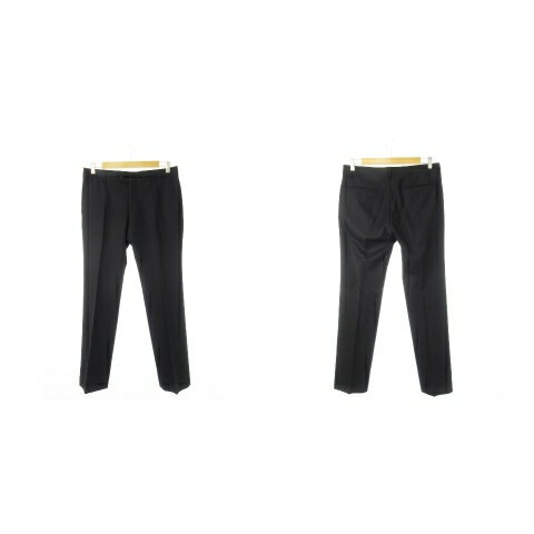 【中古】コムサコレクション COMME CA COLLECTION シングルスーツ セットアップ テーラードジャケット 総裏地 スラックス ストレート シルク混 絹 ストライプ M 黒 ブラック /CK1 ■GY18 メンズ 【ベクトル 古着】 250609