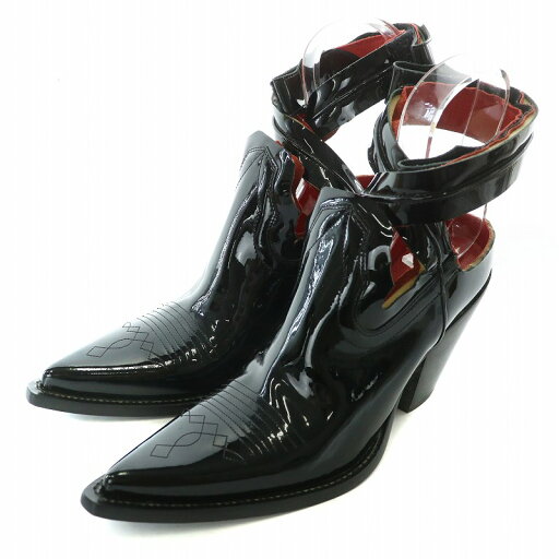 【中古】メゾンマルジェラ 22 Maison Margiela 22 アンクルブーツ エナメル ポインテッドトゥ チャンキーヒール ストラップ 43 28cm 黒 ブラック /XZ ■GY17 レディース 【ベクトル 古着】 250604 【中古】メゾンマルジェラ 22 Maison Margiela 22 アンクルブーツ エナメル ポインテッドトゥ チャンキーヒール ストラップ 43 28cm 黒 ブラック /XZ ■GY17 レディース 【ベクトル 古着】 250604
