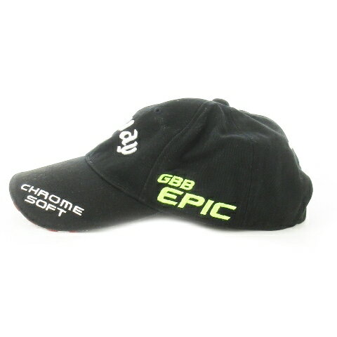 【中古】キャロウェイ CALLAWAY 帽子 キャップ ロゴ刺繍 スポーツ ゴルフ FR 黒 ブラック /AO1 メンズ 【ベクトル 古着】 250609