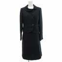 【中古】エマジェイムス EMMAJAMES セットアップ ジャケット ワンピース 半袖 ひざ丈 ラメ 9 紺 ネイビー /JS レディース 【ベクトル 古着】 250611