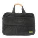 【中古】ビジィ ビーバー Busy Beaver ブリーフケース ビジネス 2way ショルダーバッグ ナイロン レザー 革 ロゴ 黒 ブラック /CK12 ■GY19 メンズ 【ベクトル 古着】 250624(4)