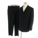 【中古】エルメネジルドゼニア Ermenegildo Zegna オーダースーツ セットアップ 上下 3点セット テーラードジャケット パンツ ベスト シングル...