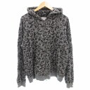 【中古】アベイシングエイプ A BATHING APE BABY MILO スウェット パーカー フーディ ジップアップ ベイビーマイロ カモフラ 総柄 L グレー /GV ■GY18 メンズ 【ベクトル 古着】 250704
