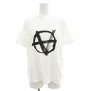 【中古】ヴェトモン VETEMENT 20SS アナーキー Anarchy Tシャツ カットソー 半袖 クルーネック ロゴ 刺繍 S 白 ホワイト /GV ■GY18 レディース 【ベクトル 古着】 250620