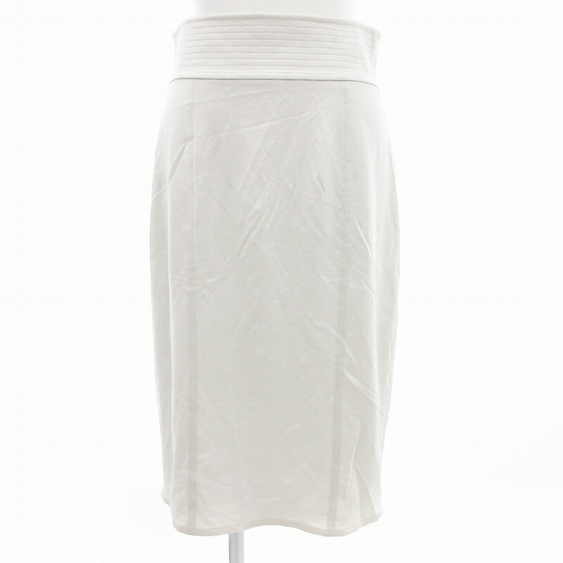 【中古】ダブルビー WB タイトスカート ひざ丈 フリル 40 グレー /JS レディース 【ベクトル 古着】 250630