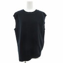 【中古】セオリーリュクス theory luxe 23AW ニット ベスト クルーネック プルオーバー スリット 38 紺 ネイビー /GV レディース 【ベク...
