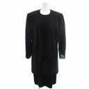 【中古】ココラッシー COCCOLUSSI 東京ソワール 3P セットアップ フォーマル 礼服 ワンピース ジャケット カーディガン 総裏地 15AR 黒 ブラック /OU レディース 【ベクトル 古着】 250711