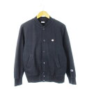 【中古】チャンピオン CHAMPION カーディガン スウェット 長袖 裏毛 ロゴ刺繍 M 紺 ネイビー C3-G023 /CK9 ■GY11 メンズ 【ベクトル 古着】 250703