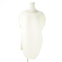 【中古】イエナ IENA LA BOUCLE チュニック ニット ラウンドネック 半袖 アシンメトリー 白 ホワイト /AO18 ■GY43 レディース 【ベクトル 古着】 250704