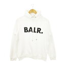 【中古】ボーラー BALR. プルパーカー 長袖 スウェット 裏起毛 ロゴ プリント XS 白 ホワイト /MN12 ■GY18 メンズ 【ベクトル 古着】 2...