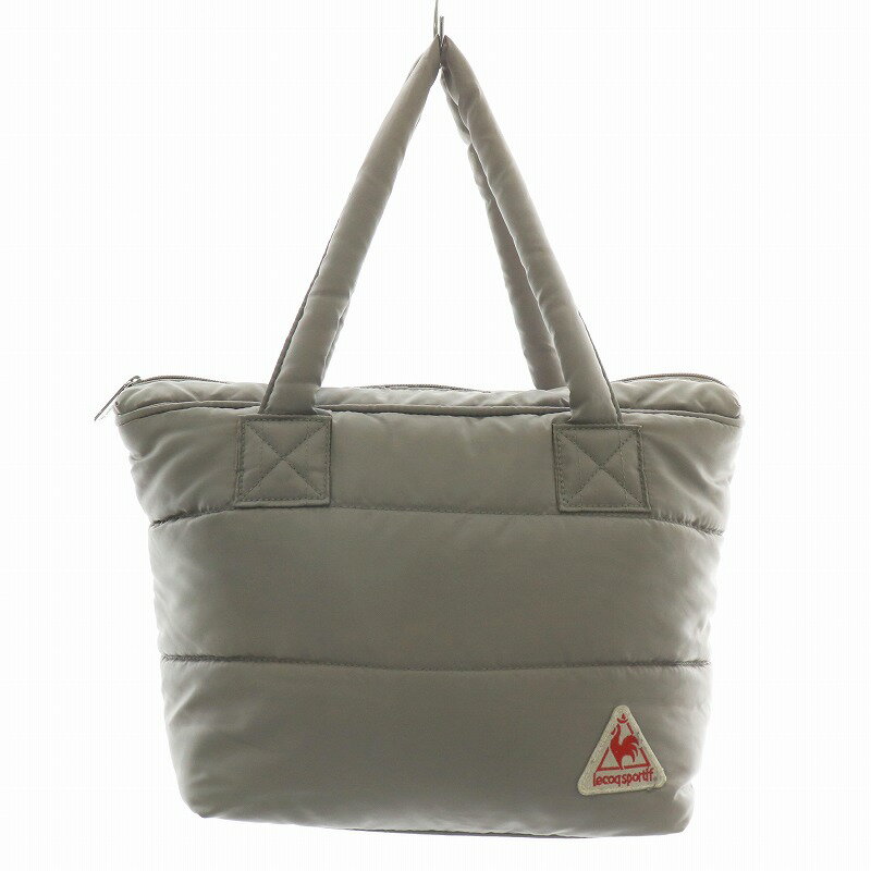 【中古】ルコックスポルティフ le coq sportif ハンドバッグ トート ナイロン ロゴ グレー /XZ ■GY11 レディース 【ベクトル 古着】 250716