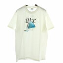 【中古】ヘインズ Hanes 90s Apple iMac 企業T Tシャツ カットソー 半袖 クルーネック ロゴ プリント L 白 ホワイト /XZ ■GY11 メンズ 【ベクトル 古着】 250718(4)