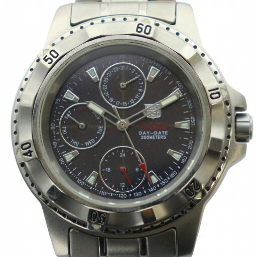 【中古】エルジン ELGIN 腕時計 ウォッチ ソーラー カレンダー付き ロゴ 黒文字盤 クロノグラフ 回転ベゼル シルバー色 FK-997-C ■GY11 /MQ メンズ 【ベクトル 古着】 250720 【中古】エルジン ELGIN 腕時計 ウォッチ ソーラー カレンダー付き ロゴ 黒文字盤 クロノグラフ 回転ベゼル シルバー色 FK-997-C ■GY11 /MQ メンズ 【ベクトル 古着】 250720