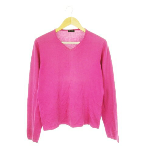 【中古】クルチアーニ cruciani ニット セーター Vネック 長袖 コットン 44 XS ピンク /CK9 ■GY37 メンズ 【ベクトル 古着】 250813