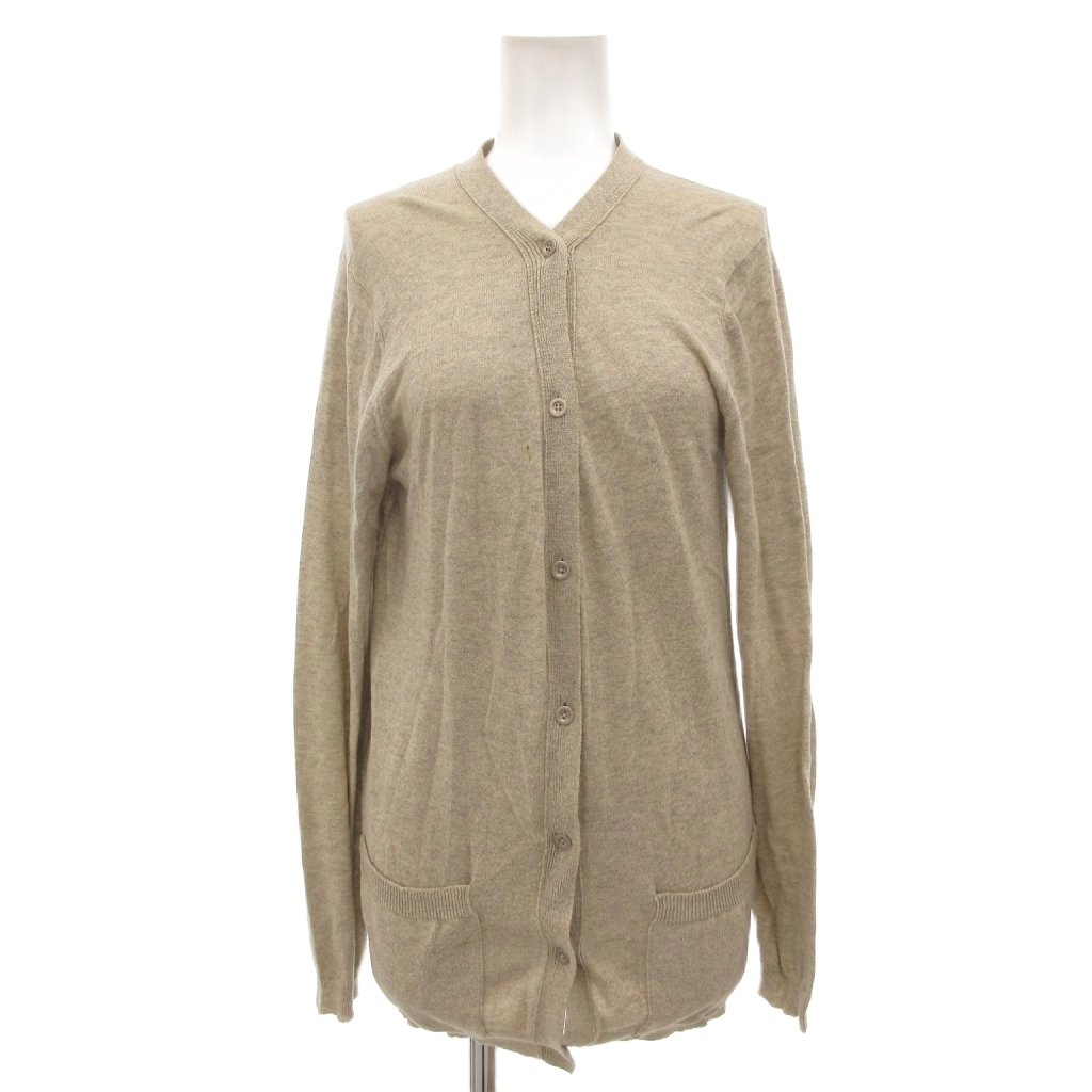 【中古】マーガレットハウエル MHL. カーディガン カットソー リネン混 長袖 2 ベージュ /NU レディース 【ベクトル 古着】 250908