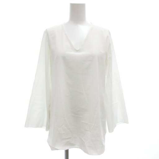 【中古】アストラット ASTRAET Vネックブラウス 長袖 プルオーバー 白 ホワイト /GV レディース 【ベク..