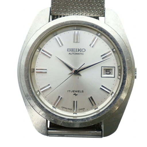 【中古】セイコー SEIKO 腕時計 ウォッチ 17石 自動巻き ロゴ カレンダー付き デイト シルバー色 7005-7031 ■GY18 /MQ メンズ 【ベクトル 古着】 250731 【中古】セイコー SEIKO 腕時計 ウォッチ 17石 自動巻き ロゴ カレンダー付き デイト シルバー色 7005-7031 ■GY18 /MQ メンズ 【ベクトル 古着】 250731
