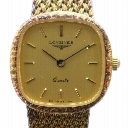 【中古】ロンジン LONGINES 153 SWISS 3404 腕時計 ウォッチ クォーツ スクエア ゴールドカラー 金色 ■GY18 /MQ レディース 【ベクトル 古着】 250911