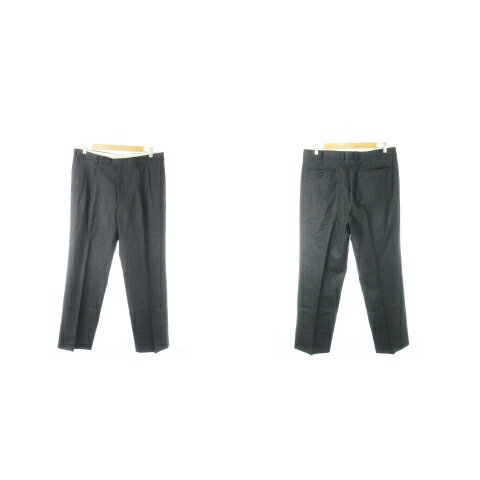 【中古】QUEENS WAY シングルスーツ 2点セット セットアップ テーラードジャケット 背抜き スラックス ストレート ストライプ 100 グレー /CK6 メンズ 【ベクトル 古着】 250820