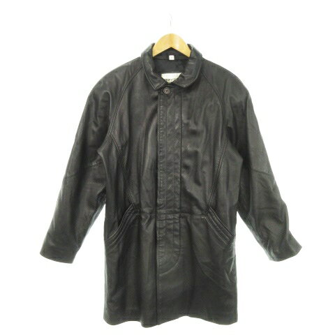 【中古】ドラゴンオブシルクロード DRAGON of SILKROAD ラムレザージャケット 本革 ステンカラー 比翼 ..