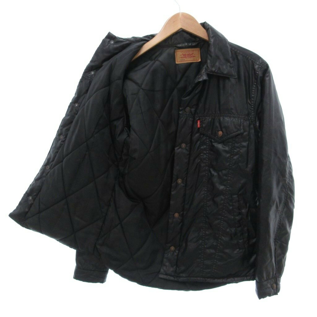 【中古】リーバイス Levi's 中綿ジャケット ブルゾン 胸ポケット L 黒 ブラック /JS ■GY12 メンズ 【ベクトル 古着】 250820