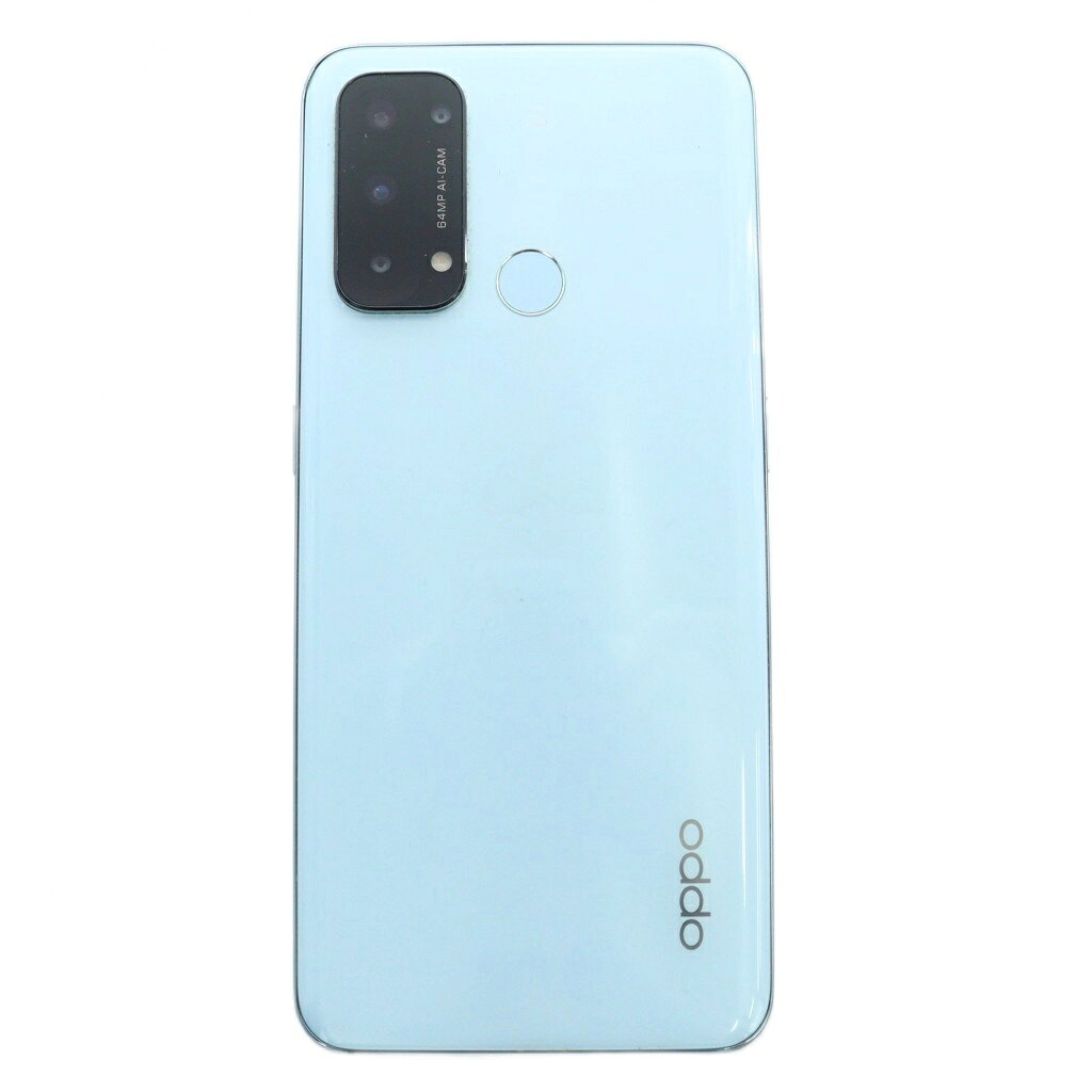 【中古】OPPO Reno5 A スマートフォン 本体 携帯電話 ロゴ A1030P 128GB 6.5インチ 初期化・動作確認済 青 ブルー ■GY99 /MQ その他 【ベクトル 古着】 251108
