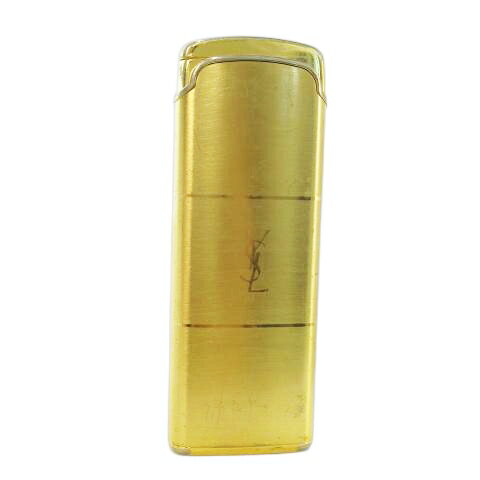 【中古】イヴサンローラン YVES SAINT LAURENT ライター 喫煙具 ガス ロゴ ストライプ 火花未確認 ゴールドカラー /CK34 ■GY19 メ...