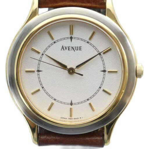 【中古】セイコー SEIKO 腕時計 ウォッチ クォーツ ゴールドカラー 金色 シルバーカラー 銀色 レザーベルト 7N01-6340 /MQ ■GY18 メンズ 【ベクトル 古着】 250929