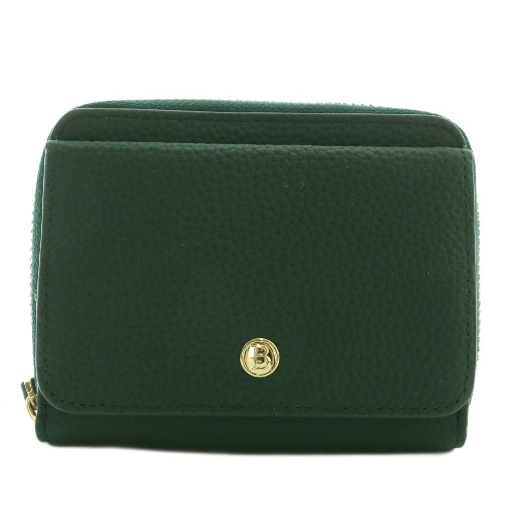 【中古】バルコス BARCOS カードケース 小銭入れ コインケース レザー ラウンドファスナー ロゴ 緑 グリーン /XZ ■GY11 レディース 【ベクトル 古着】 250922