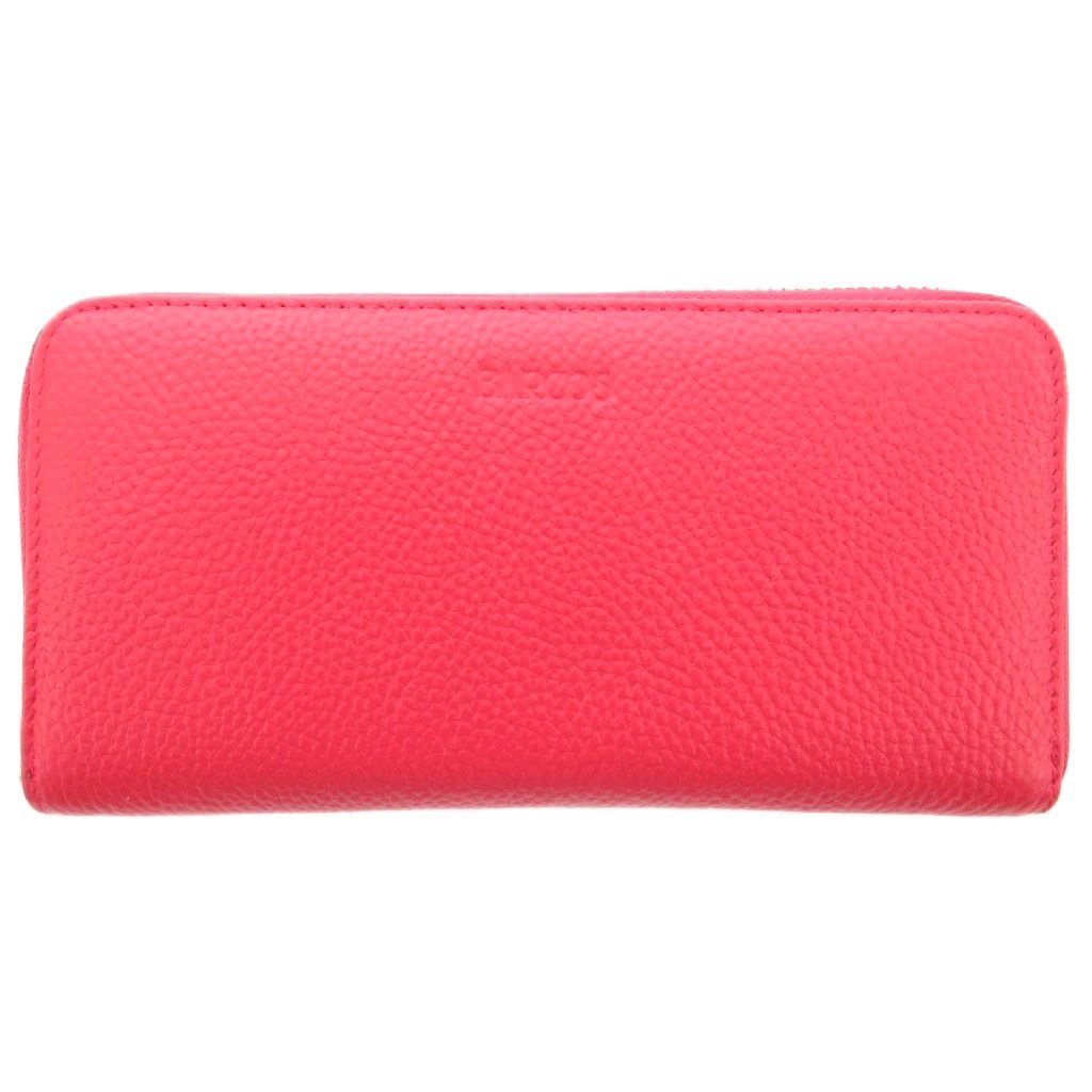 【中古】バルコス BARCOS 美品 長財布 ウォレット ロゴ レザー 赤 レッド /AE ■GY18 レディース 【ベクトル 古着】 251004