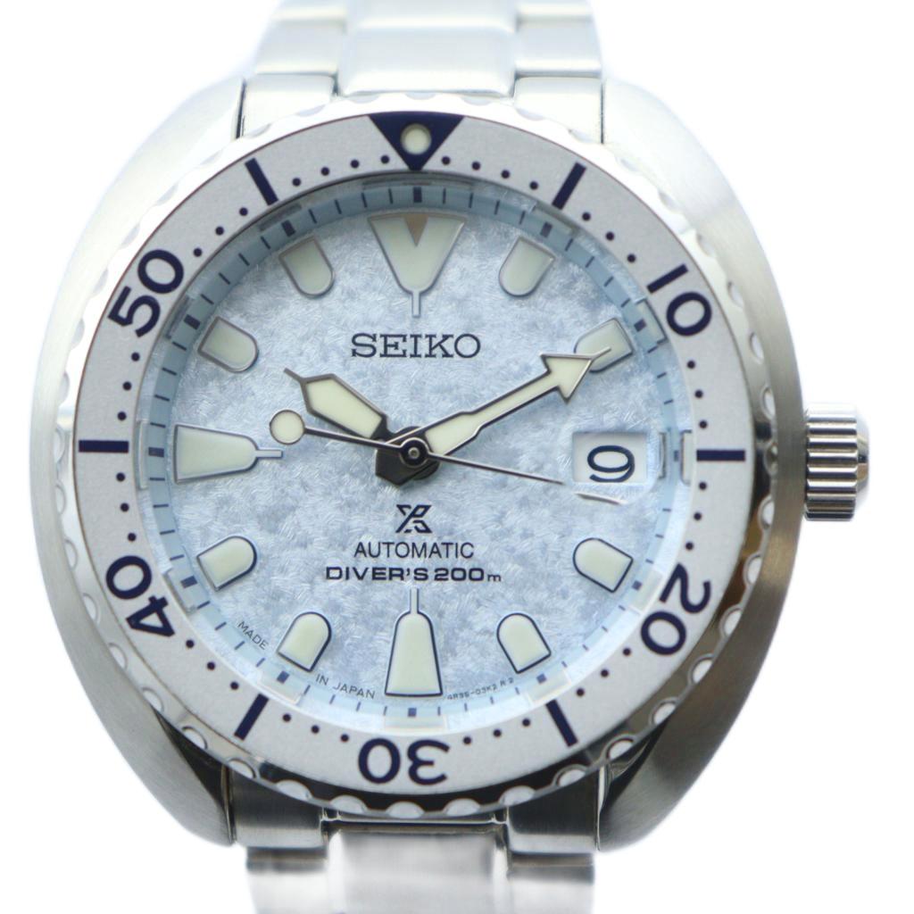 【中古】セイコー SEIKO プロスペックス ダイバー スキューバ ミニタートル 200M 腕時計 ダイバーズ ウォッチ 自動巻き デイト シルバー色 アイスブルー文字盤 4R35-04H0 ■GY18 /MQ メンズ 【ベクトル 古着】 251001