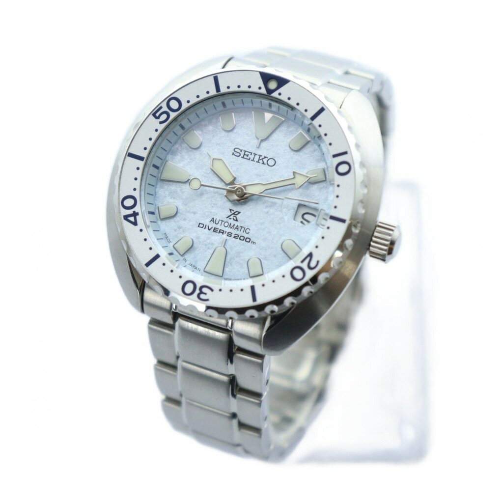 【中古】セイコー SEIKO プロスペックス ダイバー スキューバ ミニタートル 200M 腕時計 ダイバーズ ウォッチ 自動巻き デイト シルバー色 アイスブルー文字盤 4R35-04H0 ■GY18 /MQ メンズ 【ベクトル 古着】 251001