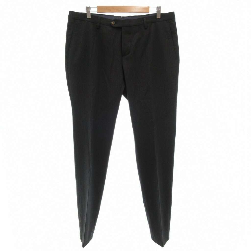 【中古】ビー エイブル BE ABLE パンツ スラックス テーパード センタープレス ボタンフライ イタリア製 38 紺 ネイビー /GV ■GY18 メンズ 【ベクトル 古着】 251006(4)