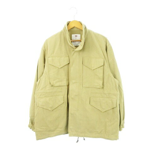 【中古】未使用品 エドウィン EDWIN フィールドジャケット M65 ミリタリー 巾着付き M ベージュ /AH13 ■GY18 メンズ 【ベクトル 古着】 251016