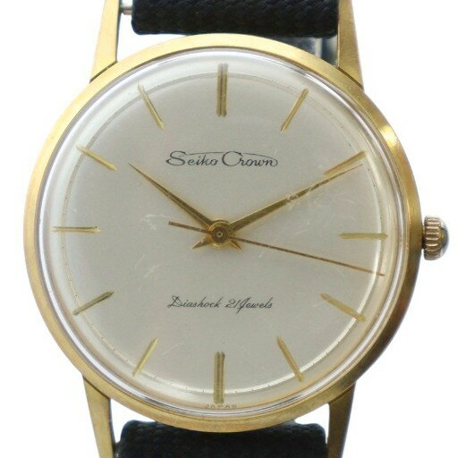 【中古】セイコー SEIKO Crown DIASHOCK 21J クラウン ダイヤショック J14036 腕時計 ヴィンテージ アンティーク ウォッチ 21石 手巻き ゴールドカラー 金色 ■GY18 /MQ メンズ 【ベクトル 古着】 251014ブランドセイコー SEIKO表記サイズ実寸サイズをご参考ください。実寸サイズバンド幅：約1.5cm　腕周り：約15.5-18.5cm　ケース・タテ：約32mm　ケース・ヨコ（リューズは除く）：約32mm　　素材※詳細不明のため掲載の写真をご確認いただいた上でご検討ください。色ゴールド色状態ケースに傷がございますが、その他に目立ったダメージはなく、問題なくご使用いただける商品です。 ※あくまでも中古品ですので掲載写真や記載内容をご確認いただき、ご理解の上ご購入ください。付属品なし備考型番 J14036 2025/10/14動作確認済 OH期不明商品のお問い合わせの回答を休止しております。＊各商品ページの商品詳細等をご確認の上ご購入ください。【中古】セイコー SEIKO Crown DIASHOCK 21J クラウン ダイヤショック J14036 腕時計 ヴィンテージ アンティーク ウォッチ 21石 手巻き ゴールドカラー 金色 ■GY18 /MQ メンズ 【ベクトル 古着】 251014状態ランク　”AB”詳細については、下記および「状態ランクについて」ページをご覧ください。未使用・新品の商品ほぼ新品同様の商品使用感が少なく、かなり状態の良い商品使用感はあるが、傷や汚れの少ない商品使用感の他、傷や汚れが見られる商品かなり大きな傷みがある難あり商品※S〜CランクはUSED品となりますので、使用感をご理解の上でご入札下さい。状態ランクについてinformationブランドセイコー SEIKO表記サイズ実寸サイズをご参考ください。実寸サイズバンド幅：約1.5cm　腕周り：約15.5-18.5cm　ケース・タテ：約32mm　ケース・ヨコ（リューズは除く）：約32mm　　素材※詳細不明のため掲載の写真をご確認いただいた上でご検討ください。色ゴールド色状態ケースに傷がございますが、その他に目立ったダメージはなく、問題なくご使用いただける商品です。 ※あくまでも中古品ですので掲載写真や記載内容をご確認いただき、ご理解の上ご購入ください。付属品なし備考型番 J14036 2025/10/14動作確認済 OH期不明商品のお問い合わせの回答を休止しております。＊各商品ページの商品詳細等をご確認の上ご購入ください。本商品は一点物です他サイトや店舗にて販売している商品です。多少のお時間差にて欠品になることもございます。予めご了承頂ますようお願い致します。ベクトル・サイズガイドはこちらこの商品と同じブランドの商品を見る