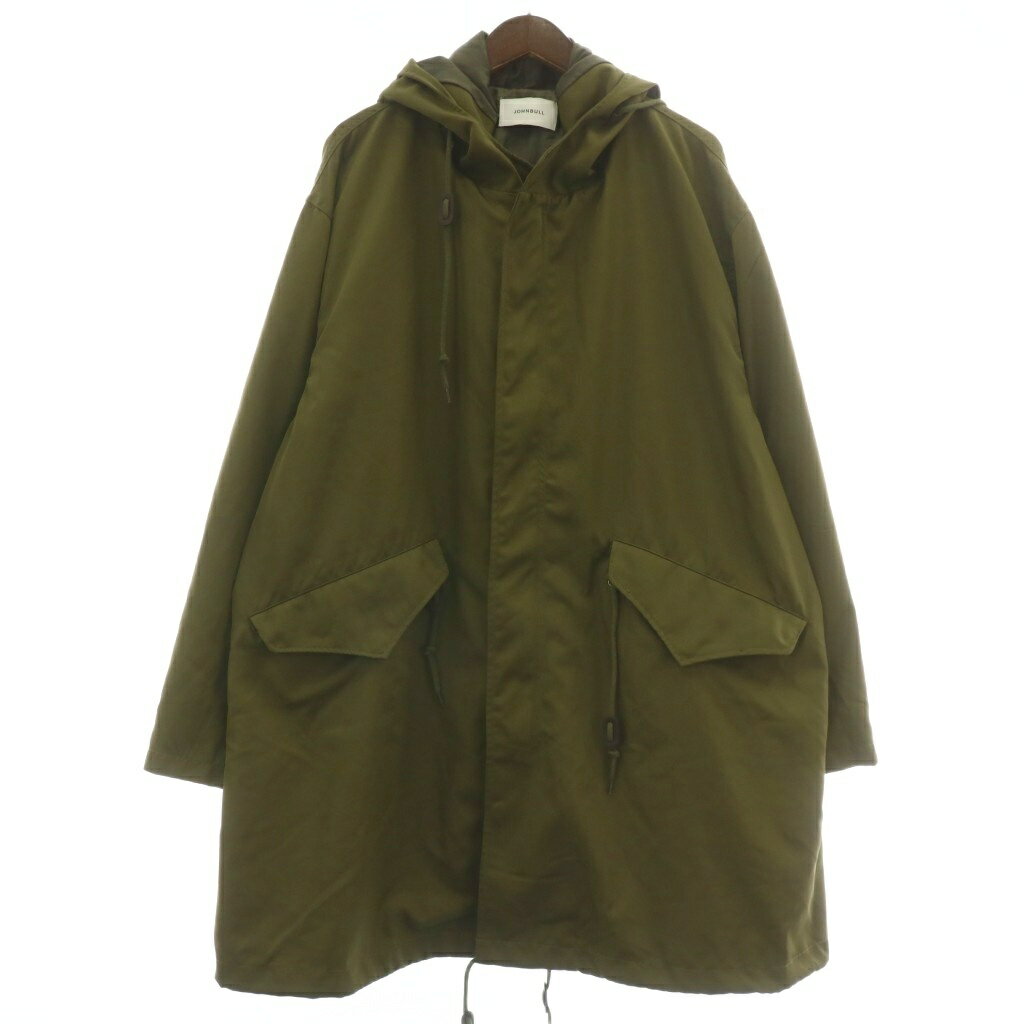【中古】未使用品 ジョンブル JOHNBULL M-51モッズコート アウター ミドル フード ジップアップ L カーキ JM241L12 /XZ ■GY01 メンズ 【ベクトル 古着】 251016