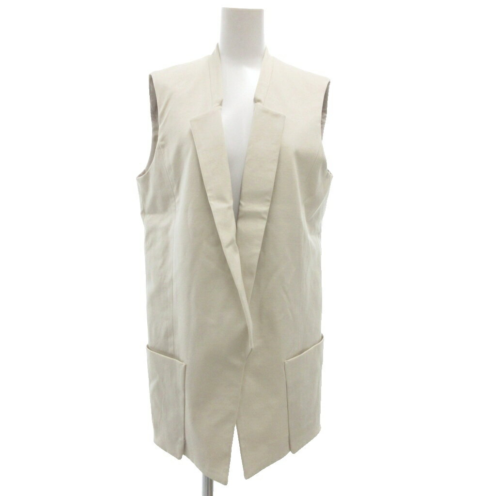 【中古】ソブ sov. ダブスタ ベスト ジレ サンプル品 ベージュ /GV ■GY99 ☆AA★ レディース 【ベクトル ..