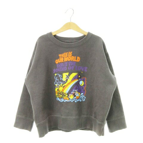 【中古】アールエイチ ヴィンテージ RH Vintage トレーナー スウェット 丸首 長袖 プリント 男の子 ボーイズ L 147～158cm グレー /AH3 ■GY99 キッズ 【ベクトル 古着】 251028