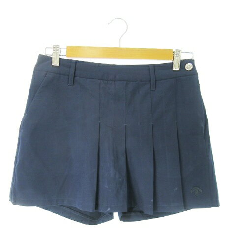 【中古】デサント DESCENTE GOLF ゴルフウェア キュロットスカート ミニ プリーツ インナーパンツ スト..