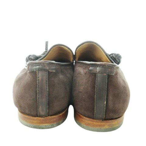 【中古】ポルペッタ POLPETTA TYPE-2 スリッポン シューズ スエード タッセル 42 27cm 茶 ブラウン /MN13 ■GY99 メンズ 【ベクトル 古着】 251030