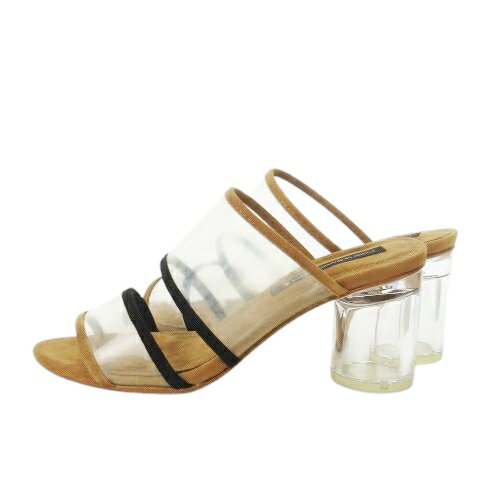 【中古】ツル バイ マリコオイカワ TSURU by Mariko Oikawa クリアソールサンダル ミュール チャンキー..