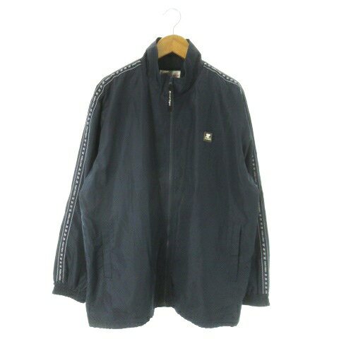 【中古】クレージュ courreges ジャケット ウィンドブレーカー スタンドカラー ジップアップ ロゴ 女の子 ガールズ 160A 紺 ネイビー /AO17 ■GY99 キッズ 【ベクトル 古着】 251031