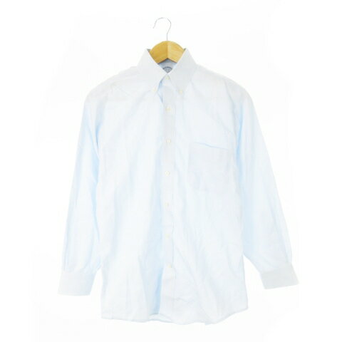 【中古】ブルックスブラザーズ BROOKS BROTHERS ワイシャツ Yシャツ ボタンダウン 長袖 ポケット スーピマ綿 14.5-31 L 青 ブルー /CK4 ■GY99 メンズ 【ベクトル 古着】 251104