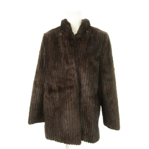 【中古】サンマルコ ファー SAN-MARCO FUR ファーコート ミンクファー 毛皮 ハーフ スタンドカラー ミ..