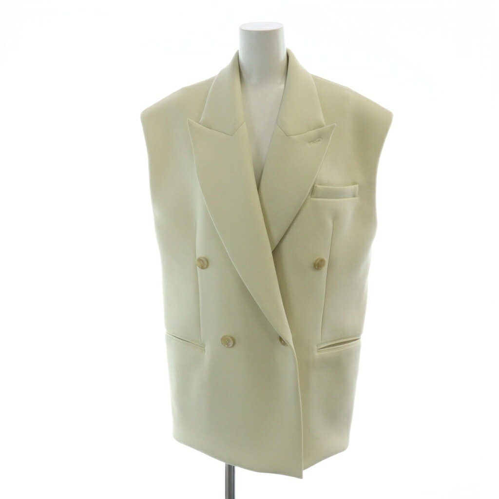 【中古】未使用品 イロット IIROT JERSEY VEST BLACK ベスト タグ付き ダブル ミドル 36 アイボリー 025-024-CJ01-02 ■GY55 /MQ レディース 【ベクトル 古着】 251121