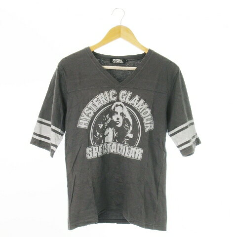 ヒステリックグラマー HYSTERIC GLAMOUR Tシャツ Vネック 半袖